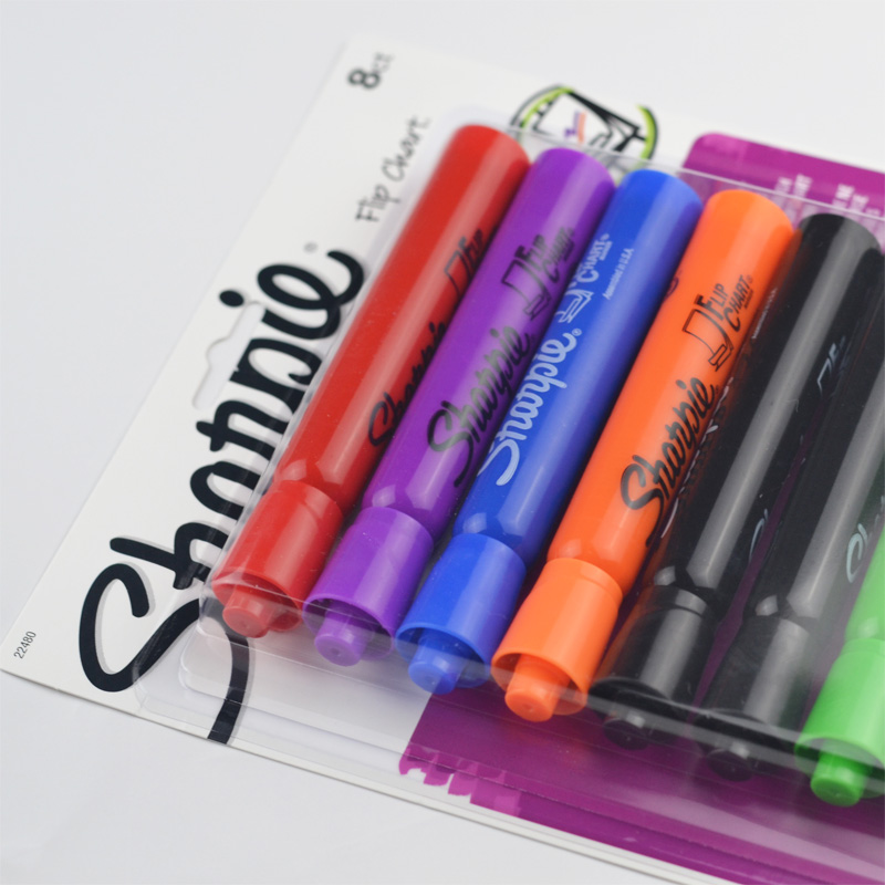 美国三福水性记号笔 sharpie挂纸板笔彩色套装22480 flipchart marker-笔途网-Sharpie/三福22480-工业记号笔